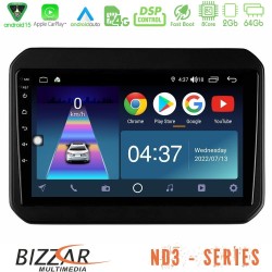 Bizzar ND3 Series 8Core Android15 2+64GB  Suzuki Ignis Navigation Multimedia Tablet 9"