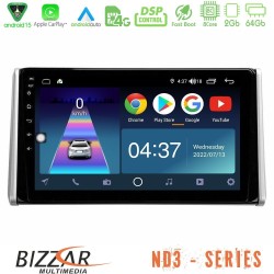 Bizzar ND3 Series 8Core Android15 2+64GB  Toyota RAV4 2019-2023 Navigation Multimedia Tablet 10"