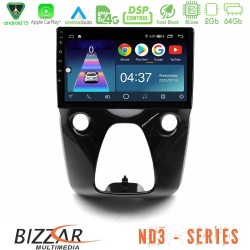 Bizzar ND3 Series 8Core Android15 2+64GB  Toyota Aygo | Citroen C1 | Peugeot 108 Navigation Multimedia 10"