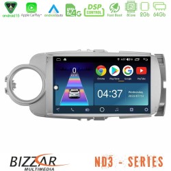 Bizzar ND3 Series 8Core Android15 2+64GB  Toyota Yaris Navigation Multimedia Tablet 9"