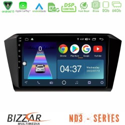 Bizzar ND3 Series 8Core Android15 2+64GB  VW Passat Navigation Multimedia Tablet 10"