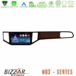 Bizzar ND3 Series 8Core Android15 2+64GB  VW Sportsvan 2014-2020 Navigation Multimedia Tablet 9" (Ξύλινη απόχρωση)