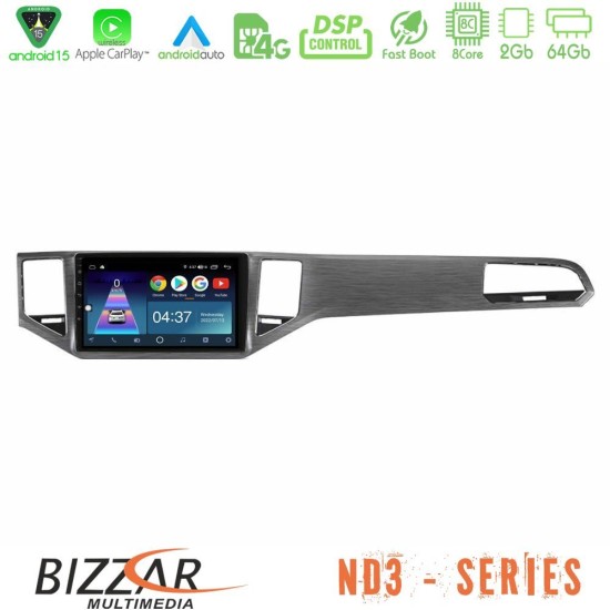 Bizzar ND3 Series 8Core Android15 2+64GB VW Sportsvan 2014-2020 Navigation Multimedia Tablet 9" (Silver/Grey Color) Bizzar ND3 Series 8Core Android15 2+64GB VW Sportsvan 2014-2020 Navigation Multimedia Tablet 9" (Silver/Grey Color)