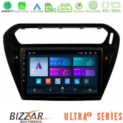 Bizzar Ultra Series Citroen C-Elysee / Peugeot 301 8core Android13 8+128GB Navigation Multimedia Tablet 9"
