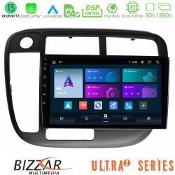 Bizzar Ultra Series Honda Civic 1995-2001 8core Android13 8+128GB Navigation Multimedia Tablet 9"