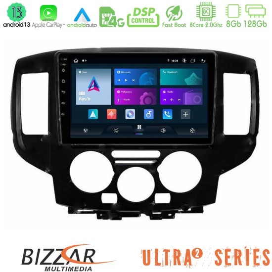 Bizzar Ultra Series Nissan NV200 2009 – 2019 8core Android13 8+128GB Navigation Multimedia Tablet 9" (Μαύρο)