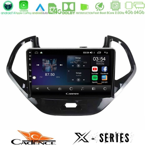 Cadence X Series Ford Ka 2016-2020 8core Android 14 4+64GB Navigation Multimedia Tablet 9"