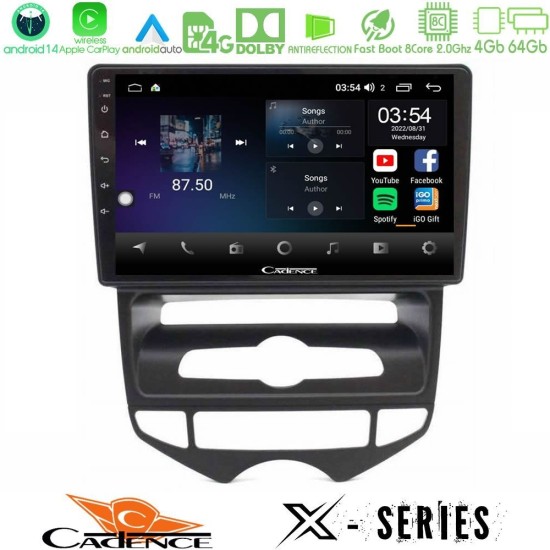 Cadence X Series Hyundai ix20 2010-2020 (AUTO A/C) 8core Android 14 4+64GB Navigation Multimedia Tablet 10"