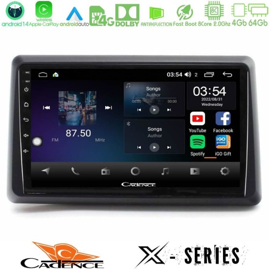 Cadence X Series Renault Express 2020-2025 8core Android 14 4+64GB Navigation Multimedia Tablet 9"