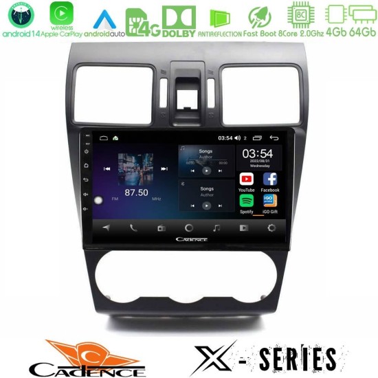 Cadence X Series Subaru Forester 2015-2018 8core Android 14 4+64GB Navigation Multimedia Tablet 9"