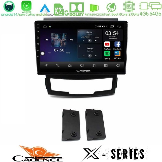 Cadence X Series Ssangyong Korando 2010-2014 8core Android 14 4+64GB Navigation Multimedia Tablet 9"