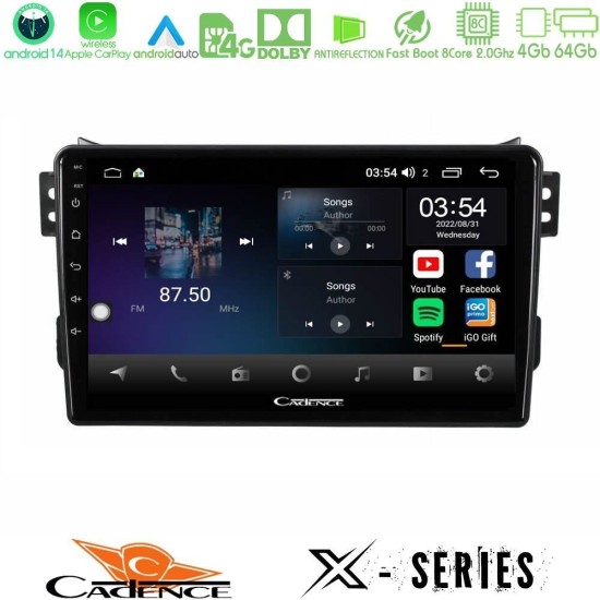 Cadence X Series Suzuki Splash & Opel Agila 2008-2014 8core Android 14 4+64GB Navigation Multimedia Tablet 9" Cadence X Series Suzuki Splash & Opel Agila 2008-2014 8core Android 14 4+64GB Navigation Multimedia Tablet 9"
