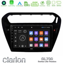 Clarion GL700 Lite Series 8Core Android11 2+32GB Citroen C-Elysee / Peugeot 301 Navigation Multimedia Tablet 9" Με Carplay & Android Auto