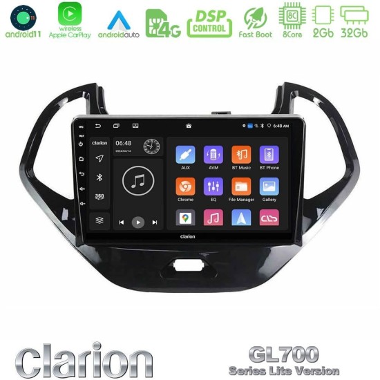Clarion GL700 Lite Series 8Core Android11 2+32GB Ford Ka 2016-2020 Navigation Multimedia Tablet 9" Με Carplay & Android Auto