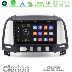 Clarion GL700 Lite Series 8Core Android11 2+32GB Hyundai Santa Fe 2006-2013 Navigation Multimedia Tablet 9" Με Carplay & Android Auto Clarion GL700 Lite Series 8Core Android11 2+32GB Hyundai Santa Fe 2006-2013 Navigation Multimedia Tablet 9" Με Carplay & Android Auto