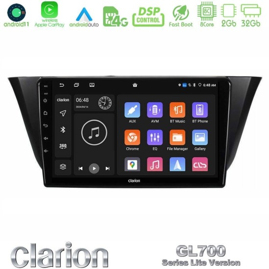 Clarion GL700 Lite Series 8Core Android11 2+32GB Iveco Daily 2014-2025 Navigation Multimedia Tablet 9" Με Carplay & Android Auto Clarion GL700 Lite Series 8Core Android11 2+32GB Iveco Daily 2014-2025 Navigation Multimedia Tablet 9" Με Carplay & Android Auto