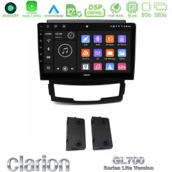 Clarion GL700 Lite Series 8Core Android11 2+32GB Ssangyong Korando 2010-2014 Navigation Multimedia Tablet 9" Με Carplay & Android Auto