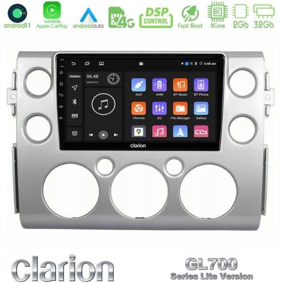 Clarion GL700 Lite Series 8Core Android11 2+32GB Toyota FJ 2007-2014 Navigation Multimedia Tablet 9" Με Carplay & Android Auto Clarion GL700 Lite Series 8Core Android11 2+32GB Toyota FJ 2007-2014 Navigation Multimedia Tablet 9" Με Carplay & Android Auto