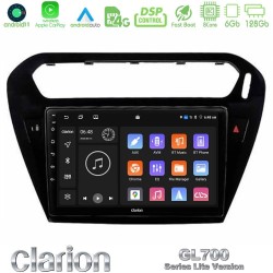 Clarion GL700 Lite Series 8Core Android11 6+128GB Citroen C-Elysee / Peugeot 301 Navigation Multimedia Tablet 9" Με Carplay & Android Auto
