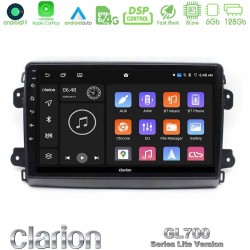 Clarion GL700 Lite Series 8Core Android11 6+128GB Citroen/Fiat/Opel Navigation Multimedia Tablet 9" Με Carplay & Android Auto