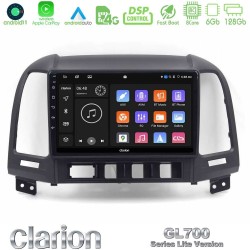 Clarion GL700 Lite Series 8Core Android11 6+128GB Hyundai Santa Fe 2006-2013 Navigation Multimedia Tablet 9" Με Carplay & Android Auto