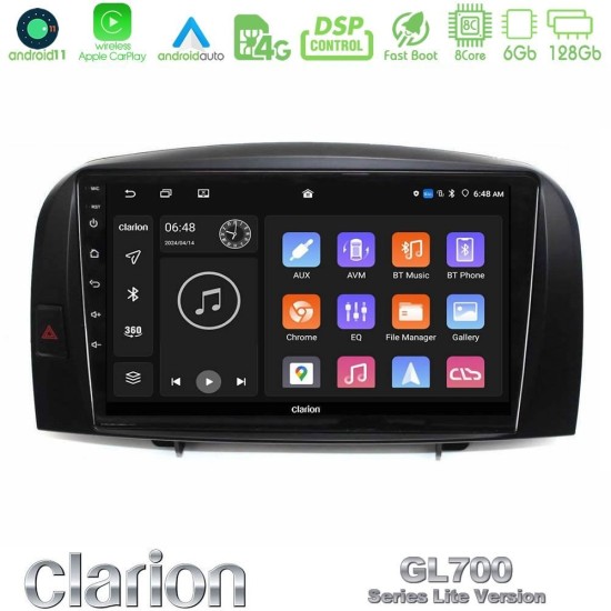Clarion GL700 Lite Series 8Core Android11 6+128GB Hyundai Sonata 2005-2009 Navigation Multimedia Tablet 10" Με Carplay & Android Auto