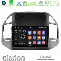 Clarion GL700 Lite Series 8Core Android11 6+128GB Mitsubishi Pajero 2002-2006 Navigation Multimedia Tablet 9" Με Carplay & Android Auto