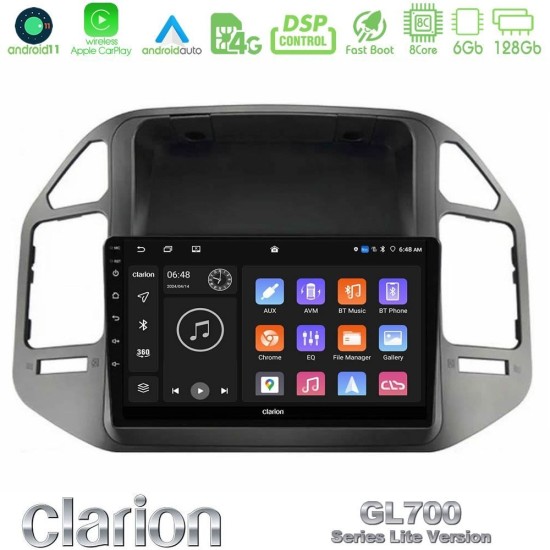 Clarion GL700 Lite Series 8Core Android11 6+128GB Mitsubishi Pajero 2002-2006 Navigation Multimedia Tablet 9" Με Carplay & Android Auto Clarion GL700 Lite Series 8Core Android11 6+128GB Mitsubishi Pajero 2002-2006 Navigation Multimedia Tablet 9" Με Carplay & Android Auto