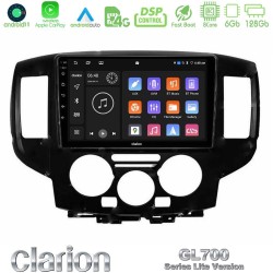 Clarion GL700 Lite Series 8Core Android11 6+128GB Nissan NV200 2009 – 2019 Navigation Multimedia Tablet 9" Με Carplay & Android Auto (Μαύρο)