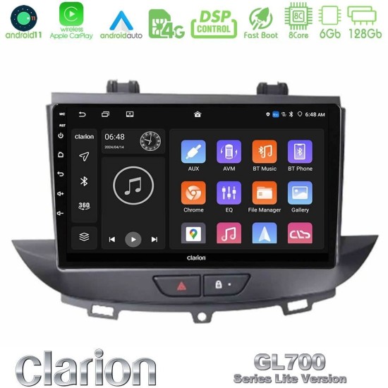 Clarion GL700 Lite Series 8Core Android11 6+128GB Opel Grandland/Crossland X Navigation Multimedia Tablet 9" Με Carplay & Android Auto