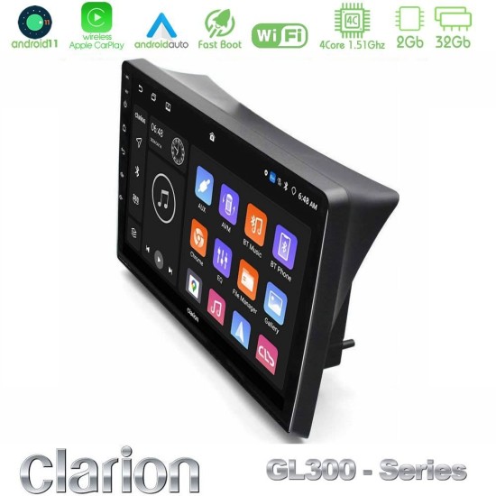 Clarion GL300 Series 4Core Android11 2+32GB Opel Vivaro/Renault Trafic/Nissan Primastar Navigation Multimedia Tablet 10" Με Carplay & Android Auto