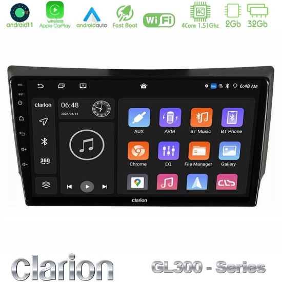 Clarion GL300 Series 4Core Android11 2+32GB Ssangyong Rexton 2002-2006 Navigation Multimedia Tablet 9" Με Carplay & Android Auto Clarion GL300 Series 4Core Android11 2+32GB Ssangyong Rexton 2002-2006 Navigation Multimedia Tablet 9" Με Carplay & Android Auto