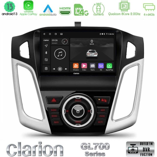 Clarion GL700 Series 8Core Android13 4+64GB Ford Focus 2012-2018 Navigation Multimedia Tablet 9" Με Carplay & Android Auto Clarion GL700 Series 8Core Android13 4+64GB Ford Focus 2012-2018 Navigation Multimedia Tablet 9" Με Carplay & Android Auto