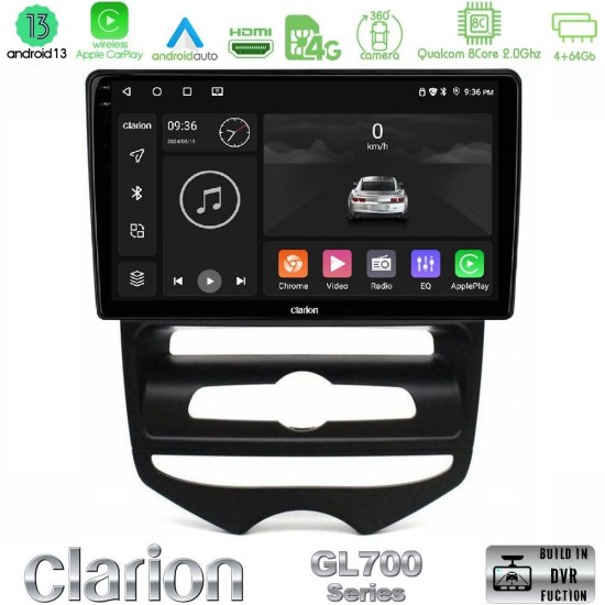 Clarion GL700 Series 8Core Android13 4+64GB Hyundai ix20 2010-2020 (MANUAL A/C) Navigation Multimedia Tablet 10" Με Carplay & Android Auto