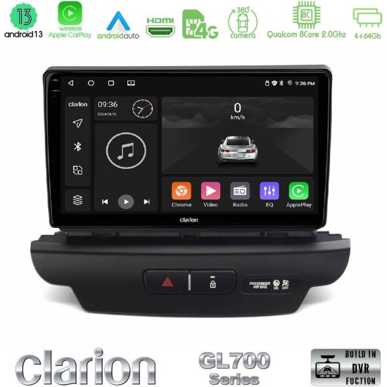 Clarion GL700 Series 8Core Android13 4+64GB Kia Ceed 2018-2023 Navigation Multimedia Tablet 9" Με Carplay & Android Auto (Low Version) Clarion GL700 Series 8Core Android13 4+64GB Kia Ceed 2018-2023 Navigation Multimedia Tablet 9" Με Carplay & Android Auto (Low Version)