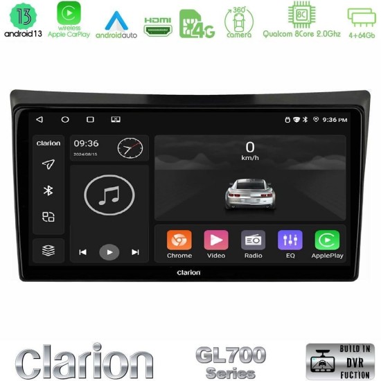 Clarion GL700 Series 8Core Android13 4+64GB Ssangyong Rexton 2002-2006 Navigation Multimedia Tablet 9" Με Carplay & Android Auto Clarion GL700 Series 8Core Android13 4+64GB Ssangyong Rexton 2002-2006 Navigation Multimedia Tablet 9" Με Carplay & Android Auto