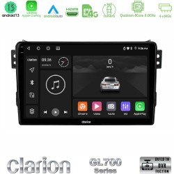 Clarion GL700 Series 8Core Android13 4+64GB Suzuki Splash & Opel Agila 2008-2014 Navigation Multimedia Tablet 9" Με Carplay & Android Auto