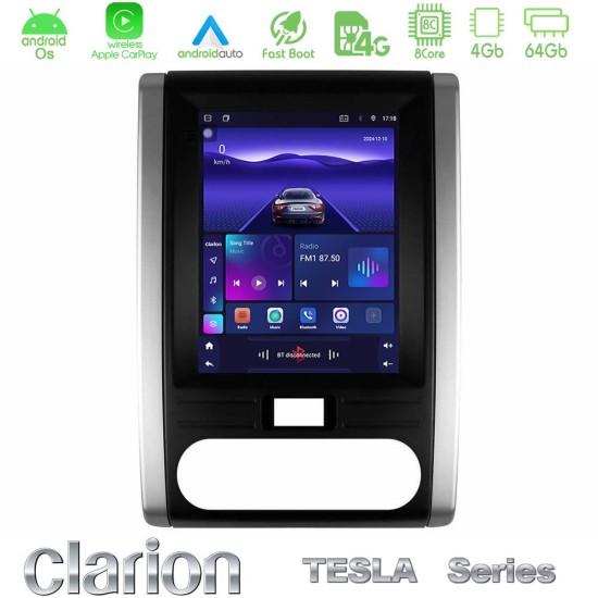 Clarion GL300 Tesla Series Android OS 8Core 4+64GB Nissan X-Trail T31 2008-2013 Navigation Multimedia Tablet 9.7"