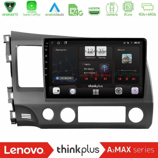 Lenovo Thinkplus A2MAX Series 8Core Android15 4+64GB Honda Civic 2006-2011 Navigation Multimedia Tablet 10"