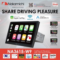 Nakamichi NA3615-W9 Multimedia Station 9″ Με Wireless Carplay & Android Auto