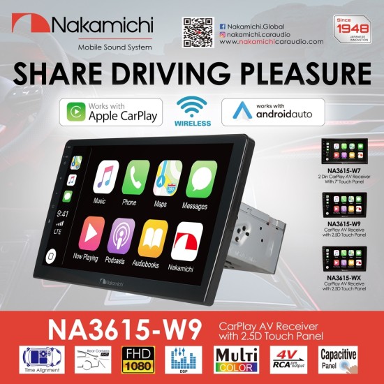 Nakamichi NA3615-W9 Multimedia Station 9″ Με Wireless Carplay & Android Auto Nakamichi NA3615-W9 Multimedia Station 9″ Με Wireless Carplay & Android Auto