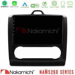 Nakamichi NAM5260 Series 4Core Android13 4+64GB Ford Focus Auto AC Navigation Multimedia Tablet 9" Με Carplay & Android Auto Nakamichi NAM5260 Series 4Core Android13 4+64GB Ford Focus Auto AC Navigation Multimedia Tablet 9" Με Carplay & Android Auto