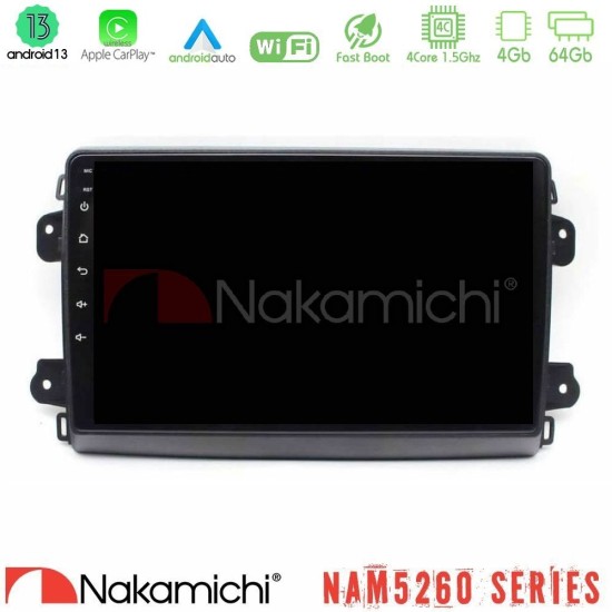 Nakamichi NAM5260 Series 4Core Android13 4+64GB Citroen/Fiat/Opel Navigation Multimedia Tablet 9" Με Carplay & Android Auto