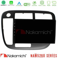 Nakamichi NAM5260 Series 4Core Android13 4+64GB Honda Civic 1995-2001 Navigation Multimedia Tablet 9" Με Carplay & Android Auto