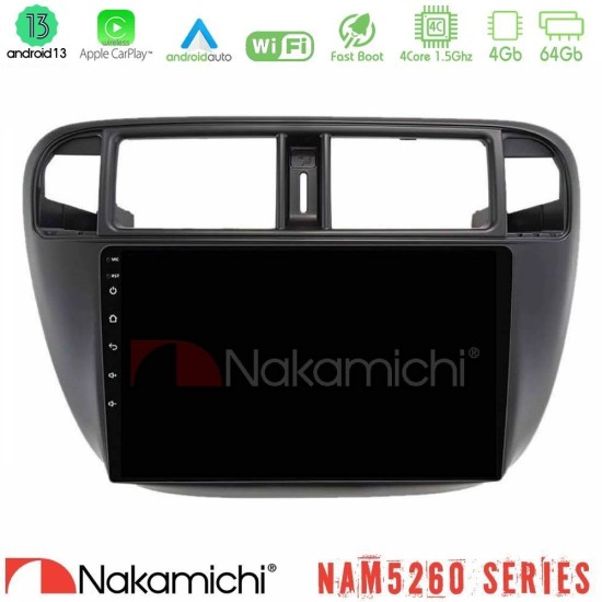 Nakamichi NAM5260 Series 4Core Android13 4+64GB Honda Civic 1995-2001 Navigation Multimedia Tablet 9" Με Carplay & Android Auto