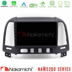 Nakamichi NAM5260 Series 4Core Android13 4+64GB Hyundai Santa Fe 2006-2013 Navigation Multimedia Tablet 9" Με Carplay & Android Auto