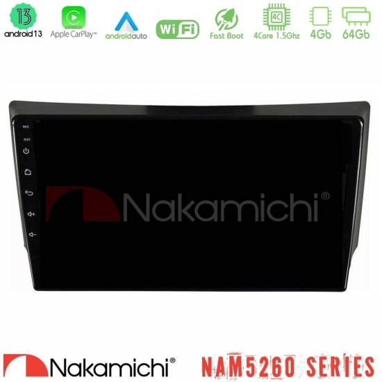 Nakamichi NAM5260 Series 4Core Android13 4+64GB Ssangyong Rexton 2002-2006 Navigation Multimedia Tablet 9" Με Carplay & Android Auto