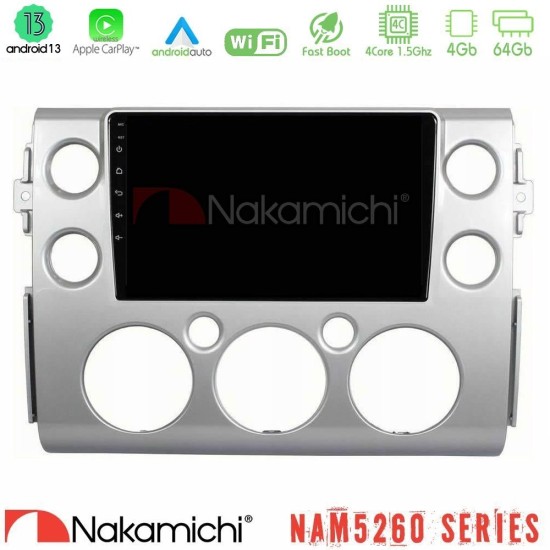 Nakamichi NAM5260 Series 4Core Android13 4+64GB Toyota FJ 2007-2014 Navigation Multimedia Tablet 9" Με Carplay & Android Auto