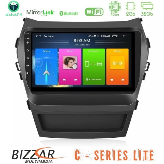 Bizzar C Series Lite 4Core Android14 2+32GB Hyundai iX45 2012-2017 Navigation Multimedia Tablet 9"