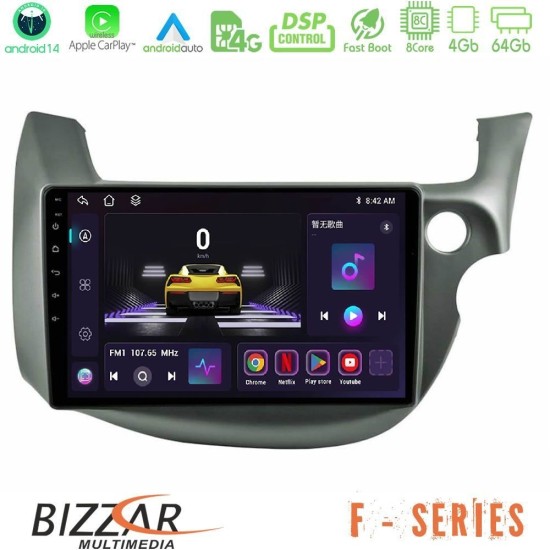 Bizzar F Series 8Core Android14 4+64GB Honda Jazz (Fit) 2009-2013 RHD Navigation Multimedia Tablet 10" Με Carplay & Android Auto